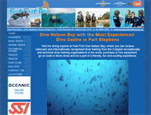 Tablet Screenshot of feetfirstdive.com.au